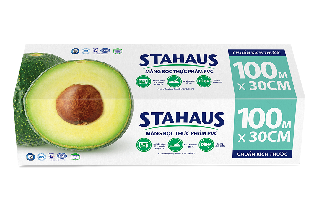 Màng bọc thực phẩm PVC STAHAUS 30cm x 100m